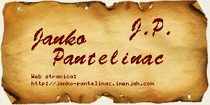 Janko Pantelinac vizit kartica